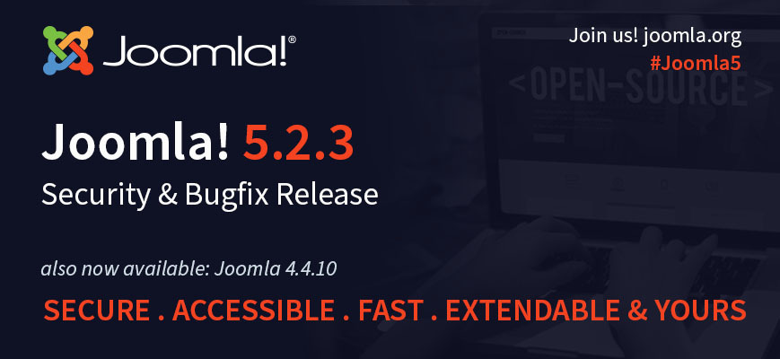 Alle websites naar Joomla 5.2.3 of Joomla 4.4.10